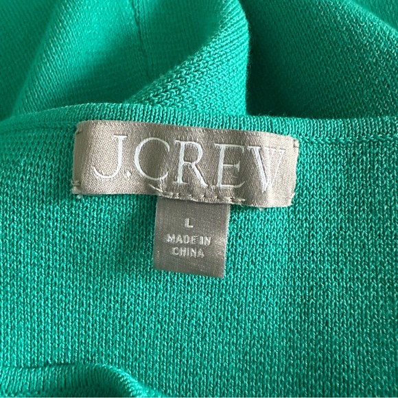 J.Crew Square-Neck Mini Sweater Dress in Bright Patina sz L - Picture 10 of 12